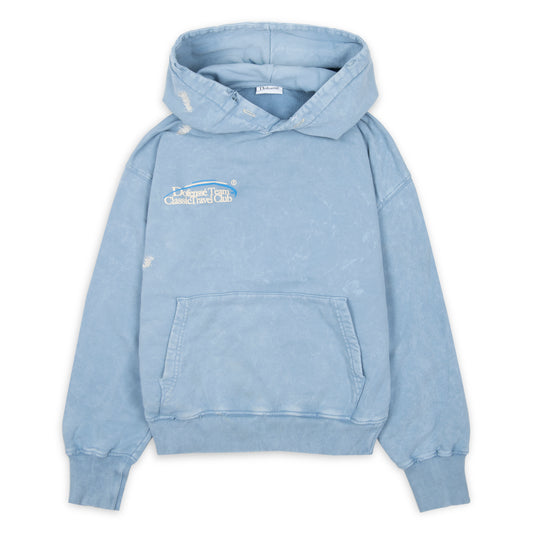 Vintage Denim Blue Washed Hoodie