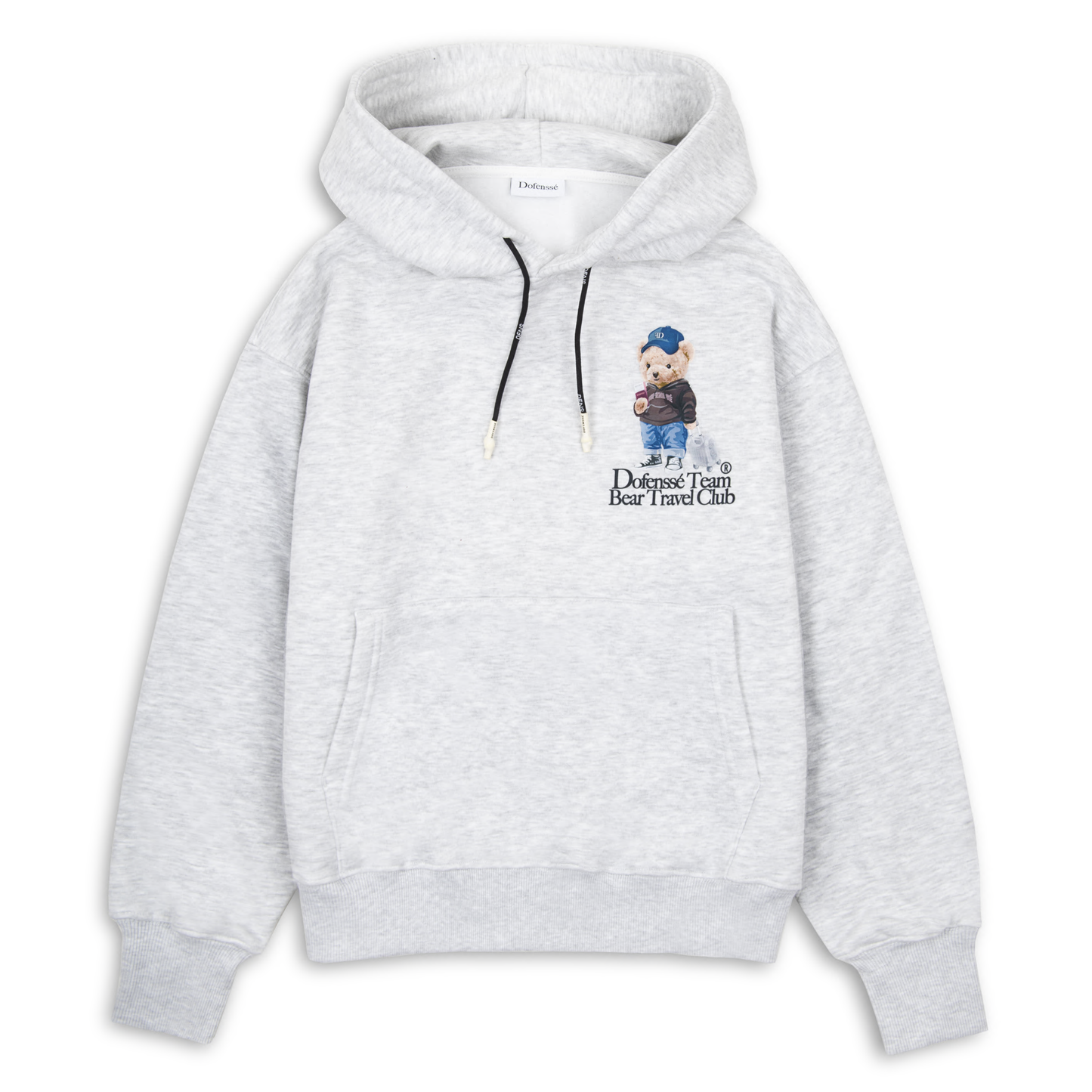 Bear Hoodie Light Gray